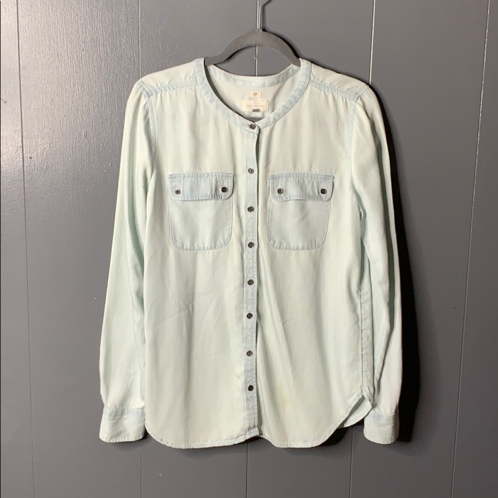 Ann Taylor LOFT The‎ Softened Shirt Light Chambray